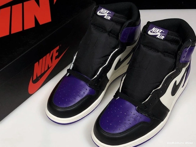 Cheap 555088-501 Air Purple Jordan 1 Court 0711